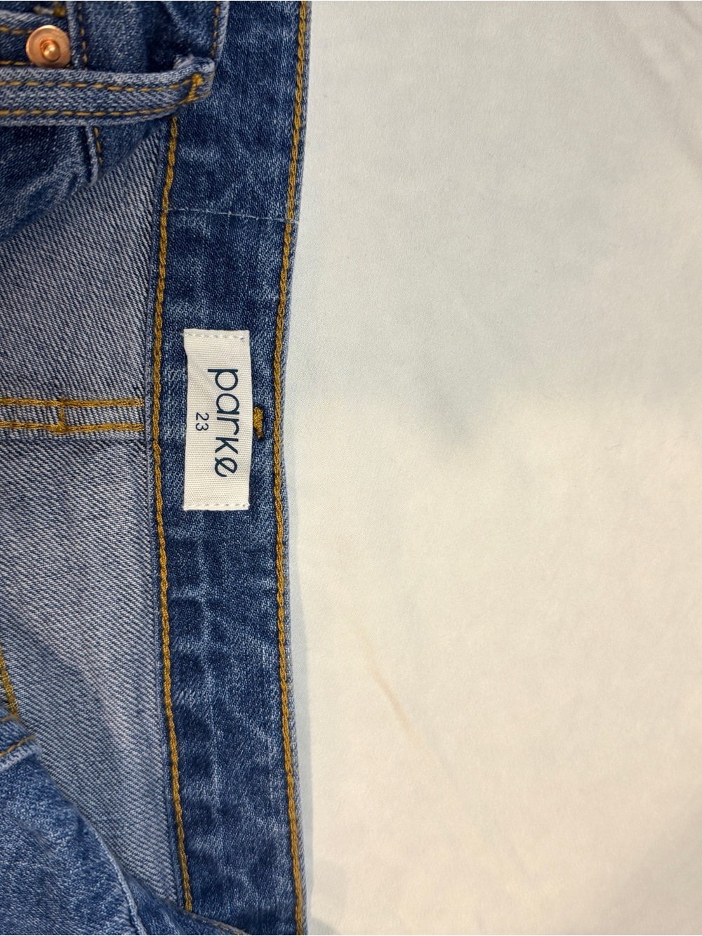 Parke Mini Denim Shorts - Medium Wash Blue - Picture 5 of 5